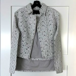 BCBGMAXAZRIA Cape with lace detail